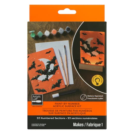 Light Up Bats Paint-by-Number Acrylic Surface Kit by Artist's Loft®